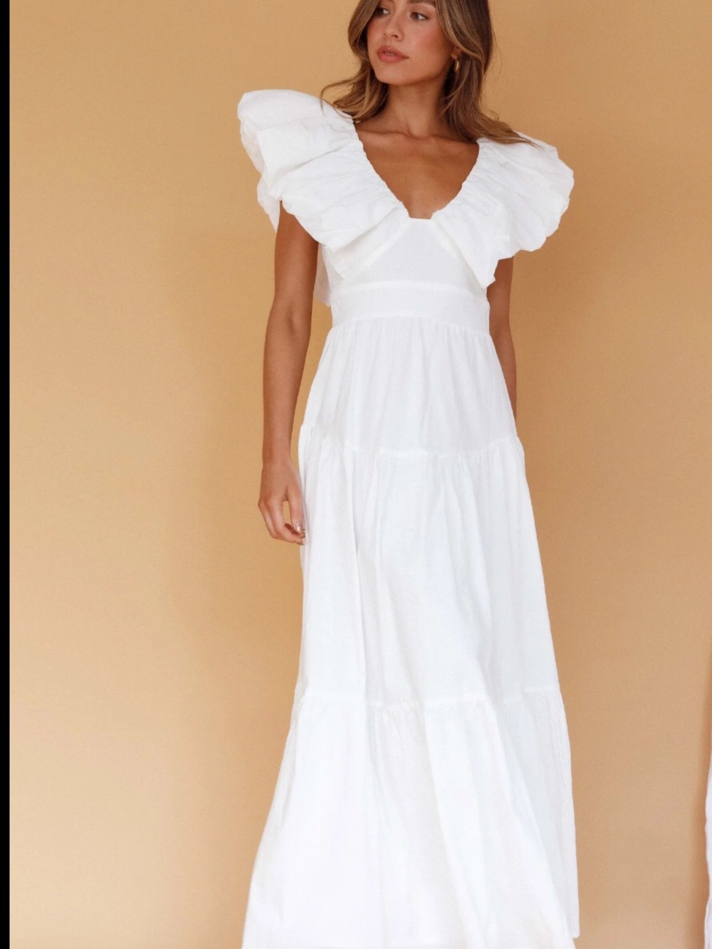 Billy JWhite Ruffled Maxi Dress - Women
